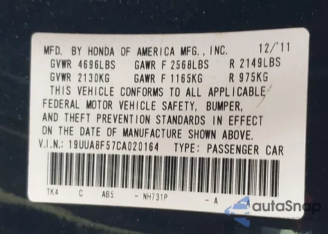 2012 Acura Tl 3.5 z USA, uszkodzony, nr VIN 19UUA8F57CA020164